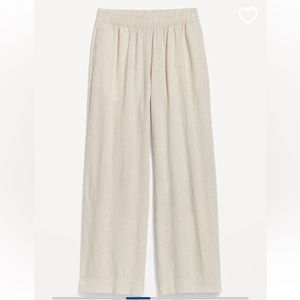 Never worn- Old Navy natural linen pants size Large